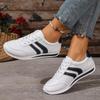 Chaussures de sport décontractées pour femme, automne, à lacets, semelles souples plates, antidérapantes, pour la course à pied, disponibles en grandes tailles.