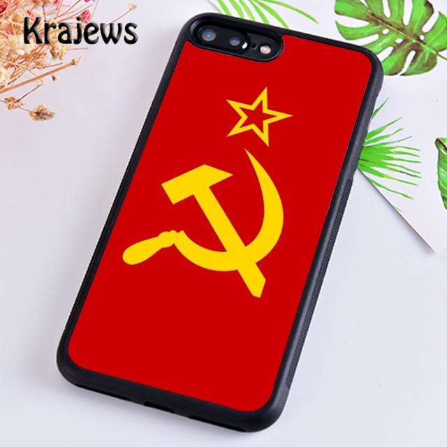 Krajews New Style Russia Soviet Flag Phone Case Cover For iPhone 17 Air 16 15 14 plus 11 12 pro max coque Fundas