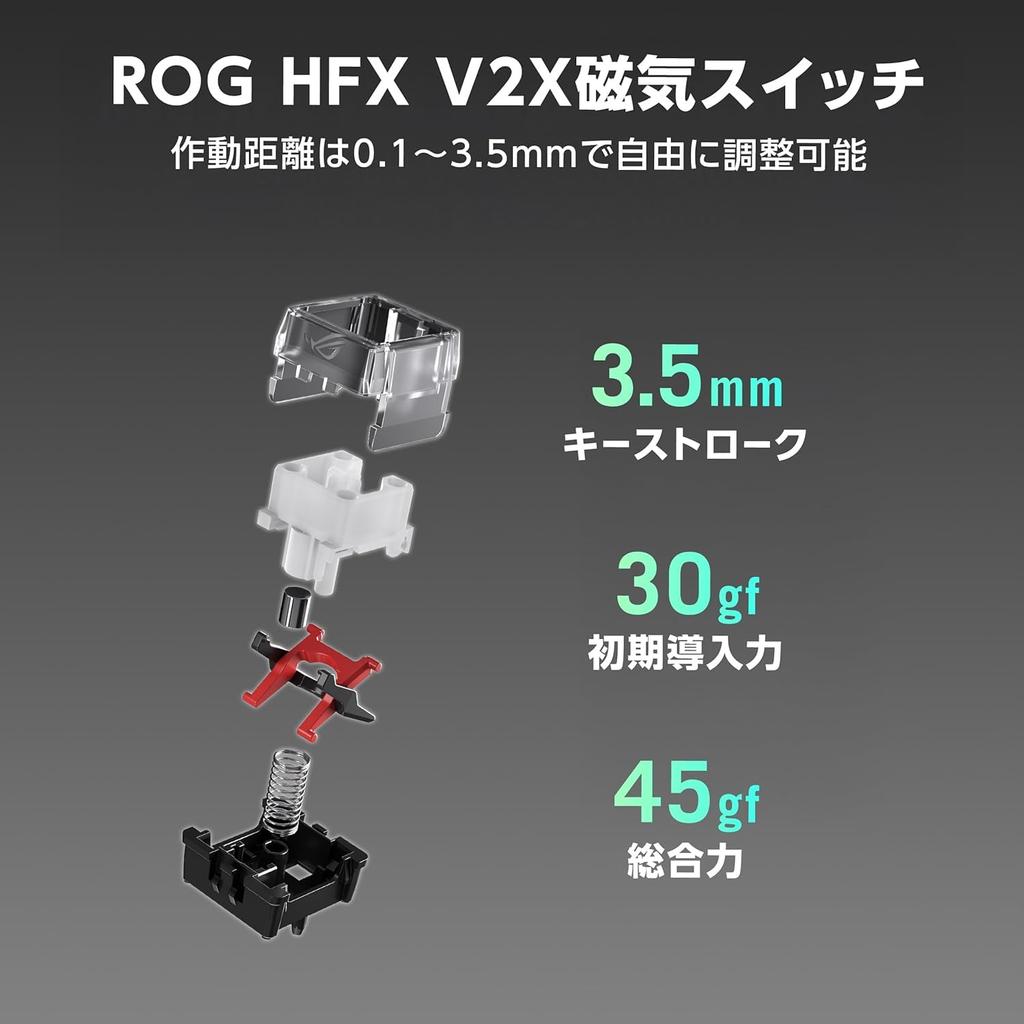 ASUS ROG Falchion Ace 75 HE Moonlight White Layout Gaming Keyboard ROG HFX V2X Magnetic Switches Rapid Triggers Up to 8000Hz USB Wired PBT Browser