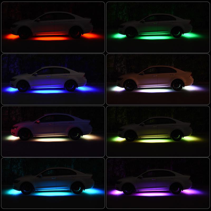 Colorful Sound-Control LED Car Chassis Lights with App & Music Rhythm