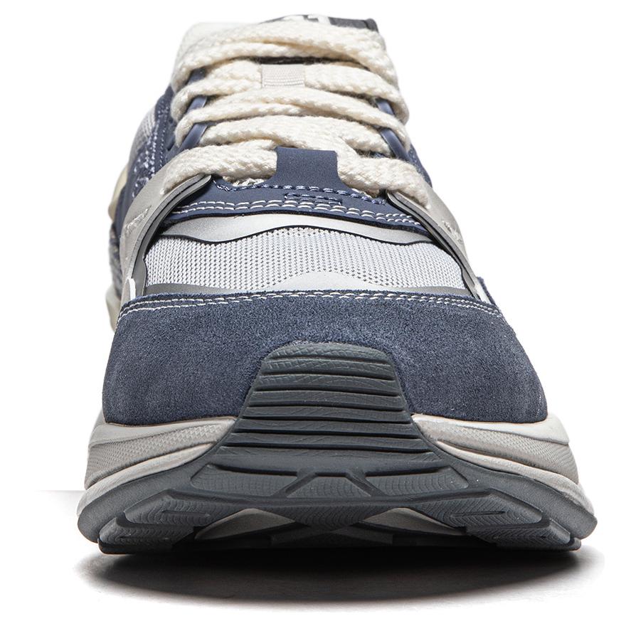Li Ning Comfortable Versatile Fashion Slip Resistant Wear Resistant Rebound Low Top Casual Shoes Men sneaker Blue Gray AGCU079-3