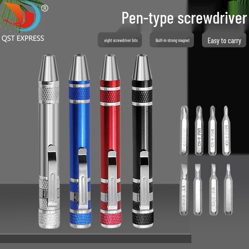 8-in-1 Portable Magnetic Screwdriver Pen with Multi-Specification Bit
