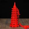 Authentic Cinnabar Wenchang Pagoda Ornament for Student Success and Career Luck, 13-Story & 9-Story Options