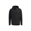 Travel Softshell Jacket With Back Triple Stripe Print Unisex Outerwear Black HN2016