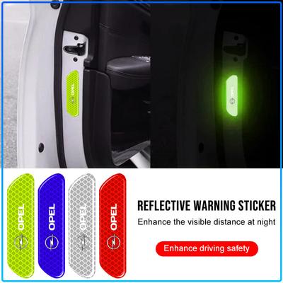 4PCS/set Car Reflective Strips Warning Badge 3D Stickers Styling For Astra C G H Insignia J K Zafira B Corsa Vectra C Corsa C