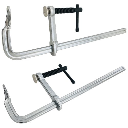 

Socpuro F-Clamp, Maximum Opening 300mm x Depth 80mm, F-Type Clamp for Woodworking, Welding, and Fixing, Set of 2, Heavy-Duty Alloy Steel L-Type Clamp,