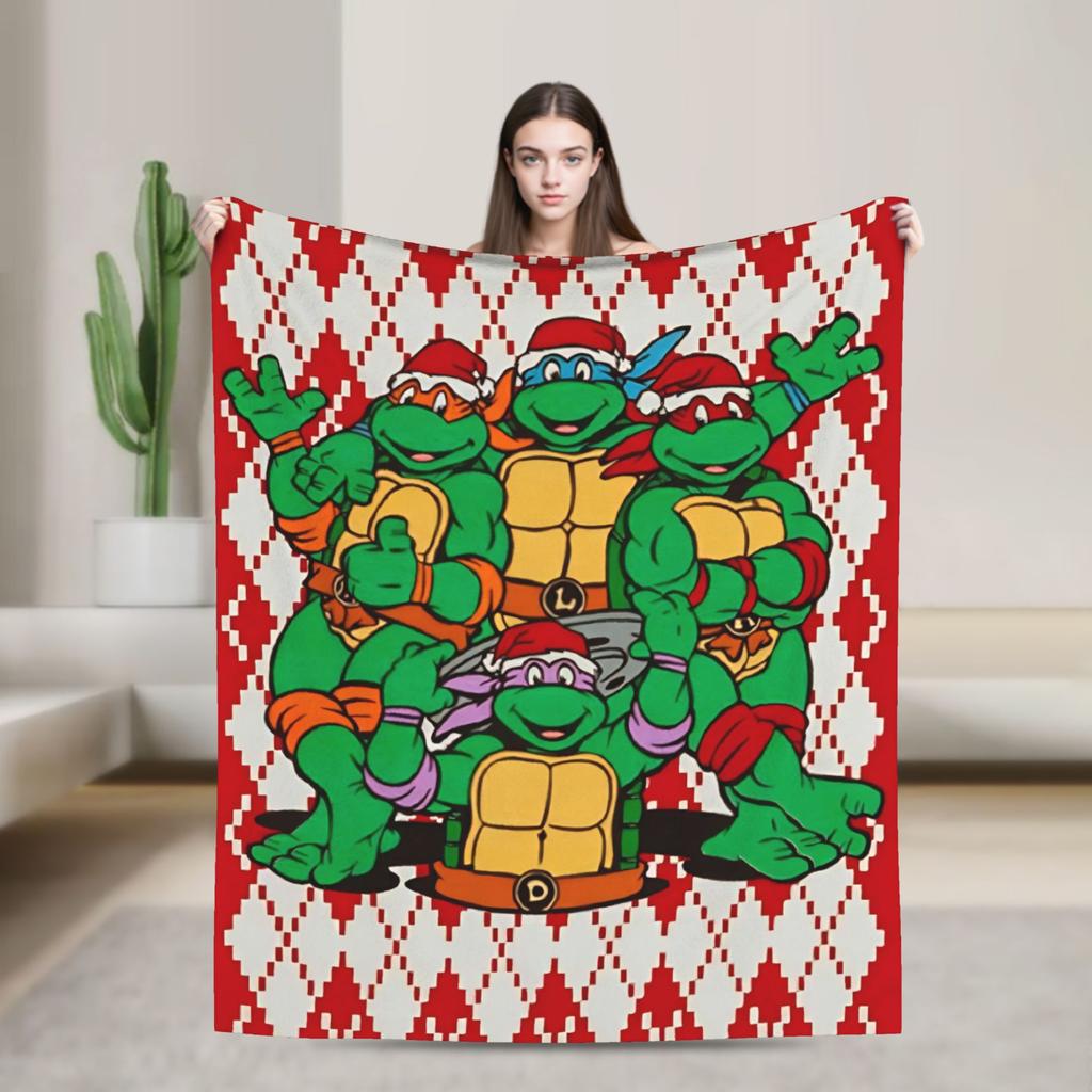 TMNT Durchbruch Flanelldecke Warme Weiche Überwurfdecke für Wohnkultur Reise Muster Tagesdecke Sofa Bettbezug