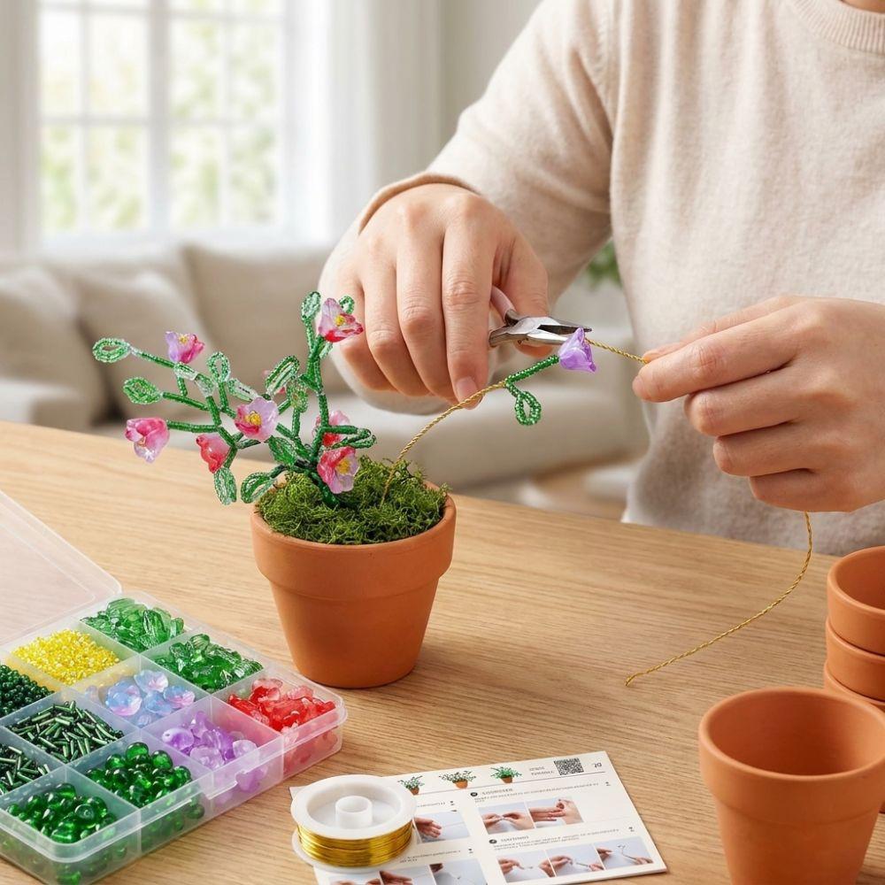 Artificial Moss Beaded Flower Leaf Craft Set Floral Lover Handmade Favor