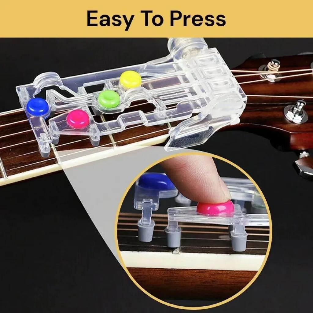 Gitarrenanfänger-Trainer Gitarrenakkord-Lernwerkzeug Gitarrenfinger-Schutzaufsatz Übungszubehör