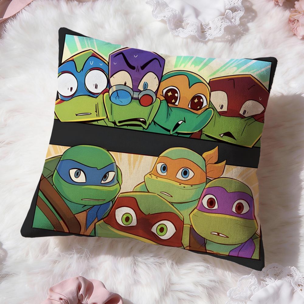 m-Mutant Ninja Turtles Cushion Cover Premium Comfort Reversible Pillow Cove -Two in One Design for Any Room & Car Interior