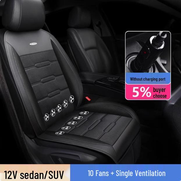 Summer Breathable Cooling Car Seat Cushion with Fan and Massage
