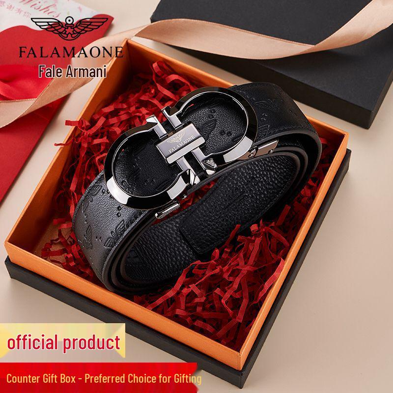 

Armani Falai Men s Luxury Genuine Leather Belt with Automatic Buckle 125cm