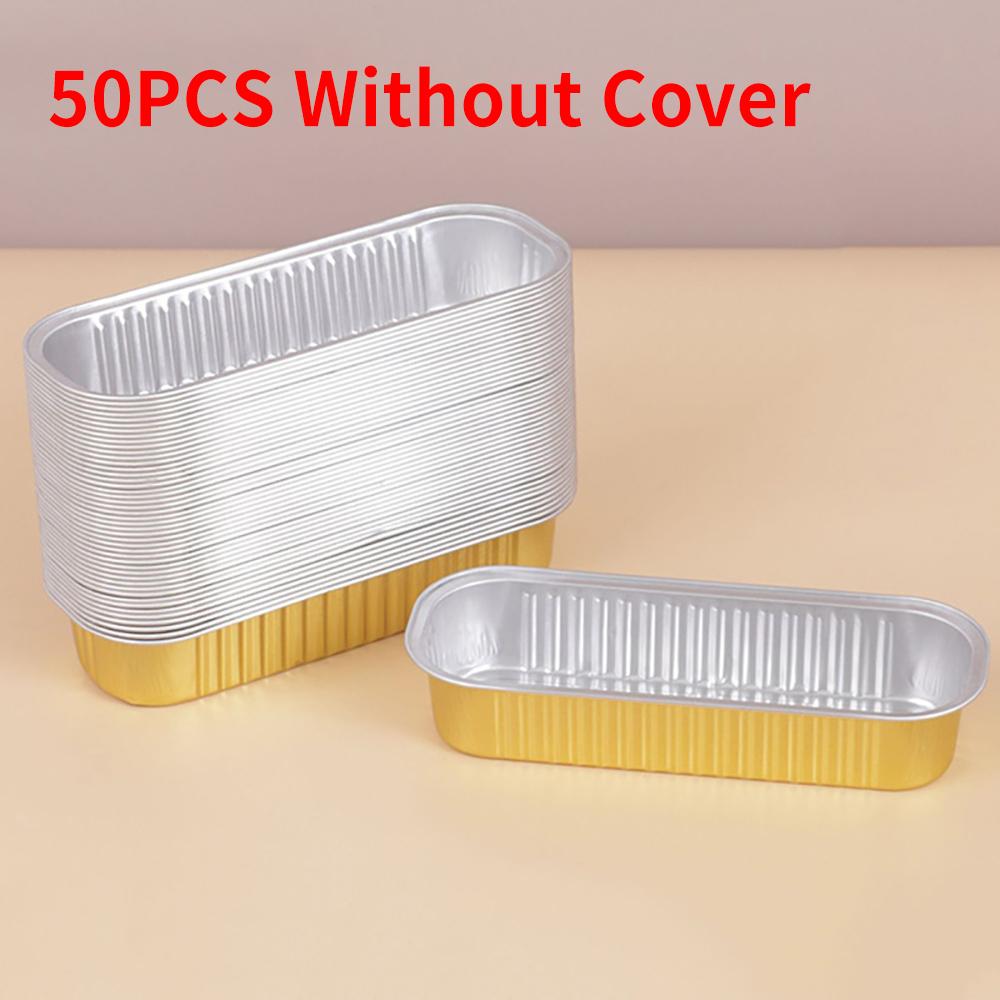 

50 шт./набор мини-форм для хлеба из алюминиевой фольги 200 мл многоразовые антипригарные прямоугольные контейнеры для хлеба форма для торта аксессуар для выпечки
