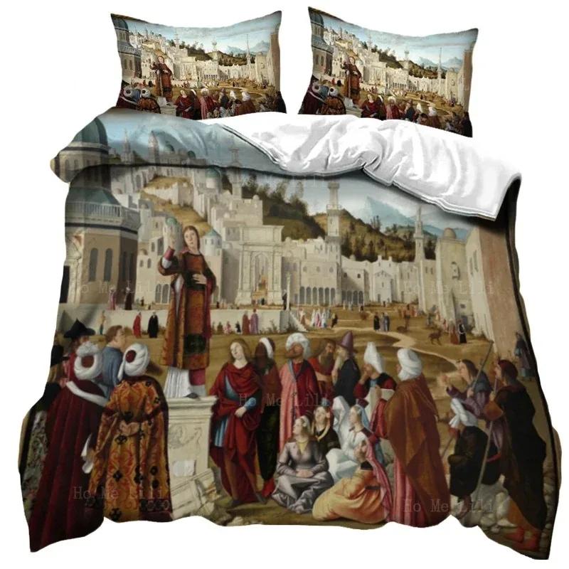 3D Jesus Duvet Cover Christian Sacred Jesus Bedding Set God Bless You Soft Quilt Cover Set KingQueen Size for Adults Women Men