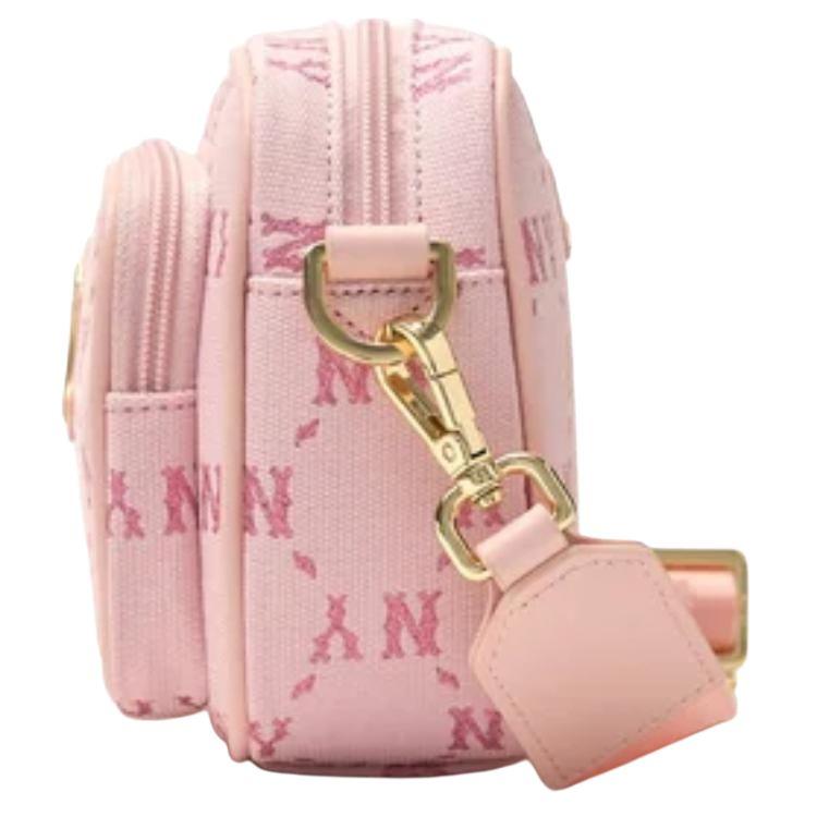 New MLB New York Yankees Polyester Camera Bags Combo Bag Shoulder Bag Crossbody Bag Regular Women's Pink 7ACRMDA4N-50PKL