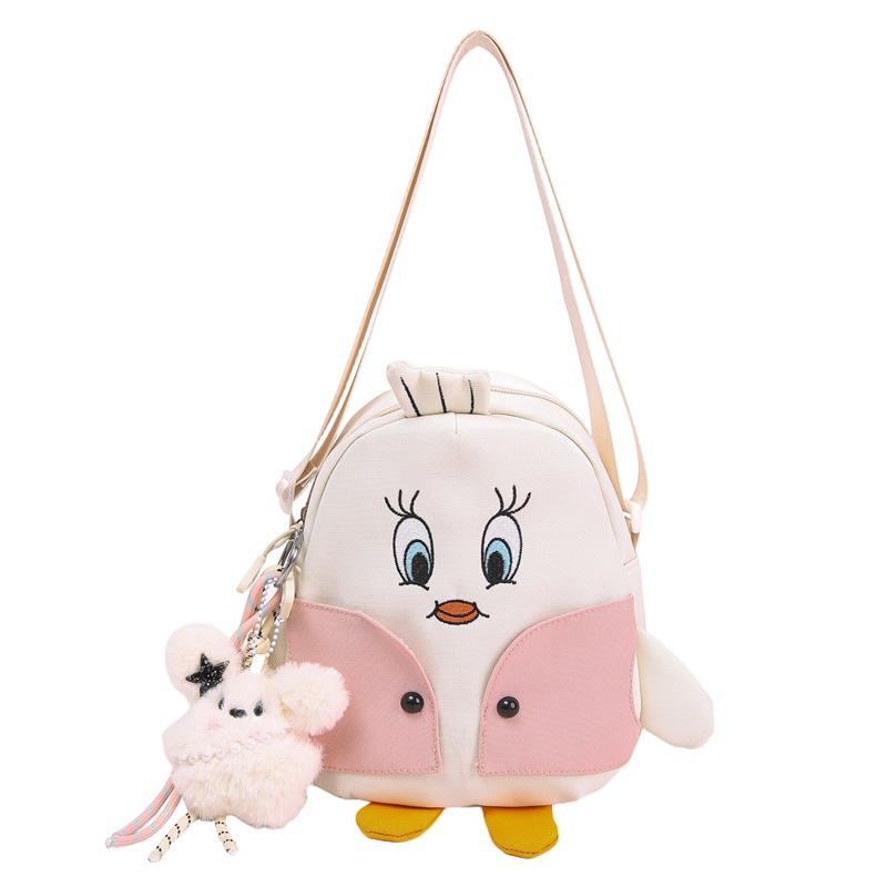 Милая мультяшная мягкая женская повседневная маленькая сумка-мессенджер японская и корейская новая повседневная большая вместительная сумка через плечо белый