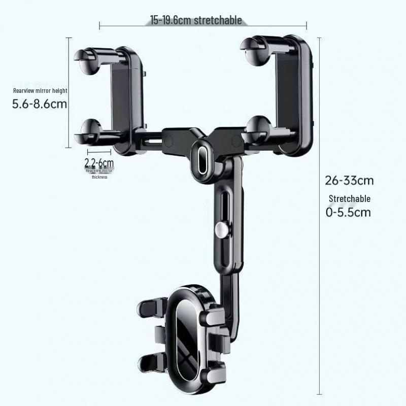 

Liqiang 720° Rotating Car Phone Holder for Rearview Mirror Premium [Free Rotation] Secure Fit Extendable