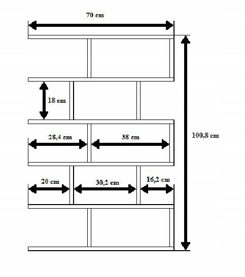 Modern Open Wall Shelves, Bookcase - No. 4 White