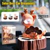 Solar Car Ornament  Automatic Swing Deer Figurine Animal Doll Child Toy Holiday Gifts Center Console Car Accessories Home Decor