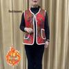 2025 Women's Autumn Winter Elderly Mother's Collarless Cardigan Vest - Versatile Shawl Jacket for Grandma