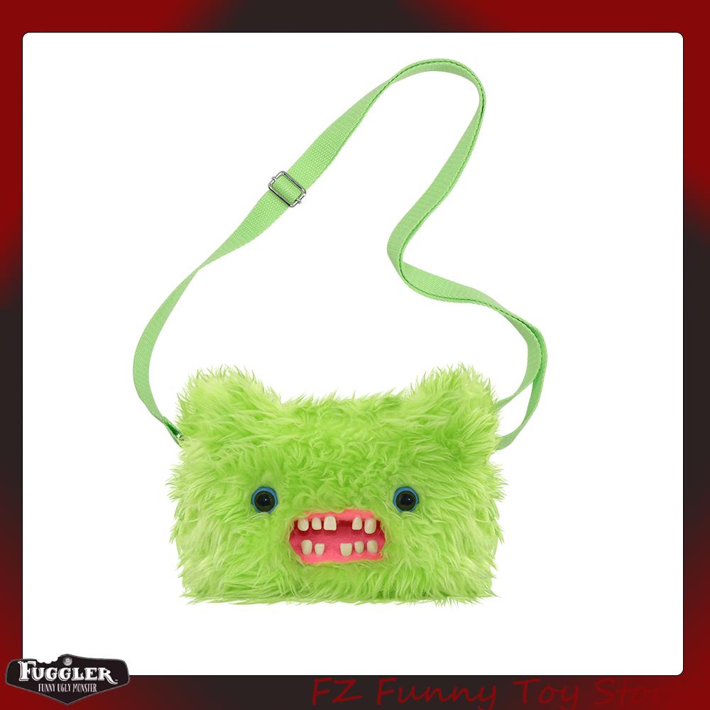 Cute Ugly Monster Plush Crossbody Bag Big Head Furry Shoulder Purse Funny Gift