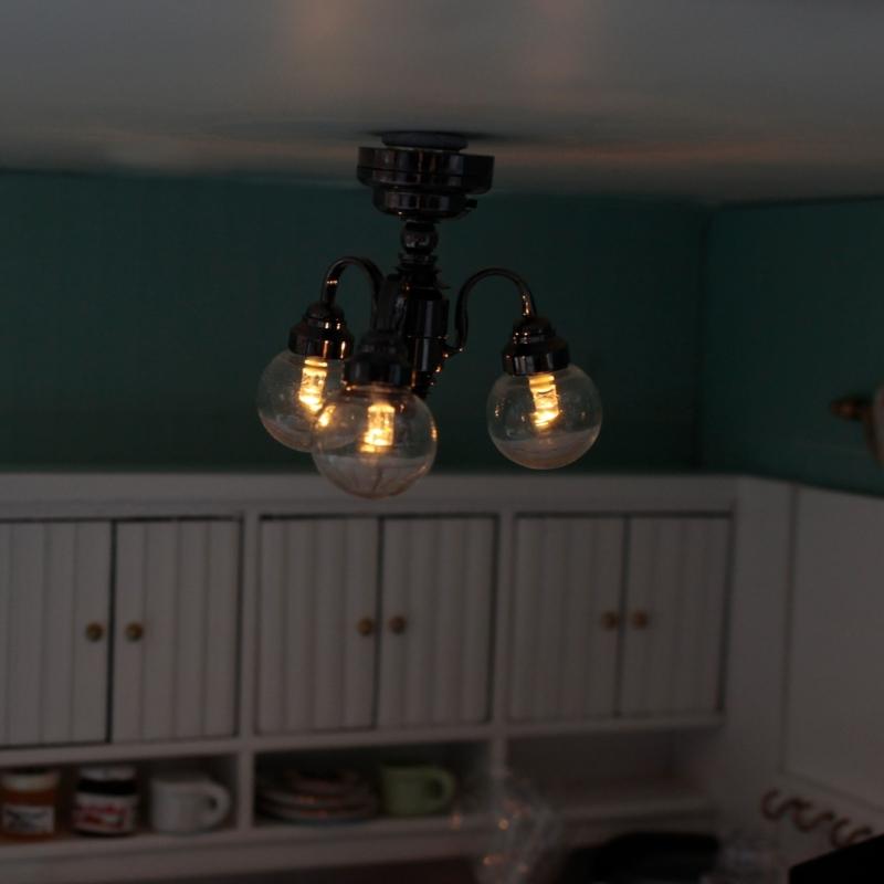 Chandelier Model Bedroom Ceiling Light Miniature Lamp Model Accessories Role Play Furnishings Lighting Toy Doll House