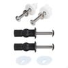 2Pcs Toilet Seat Hinge Bolts and Screw Top Mounted Hinges Stainless Steel with Rubber