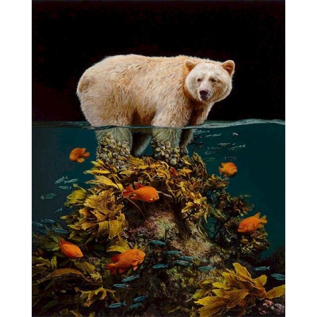 40x50cm Diy Framed Painting By Numbers For Adults Animals Diy