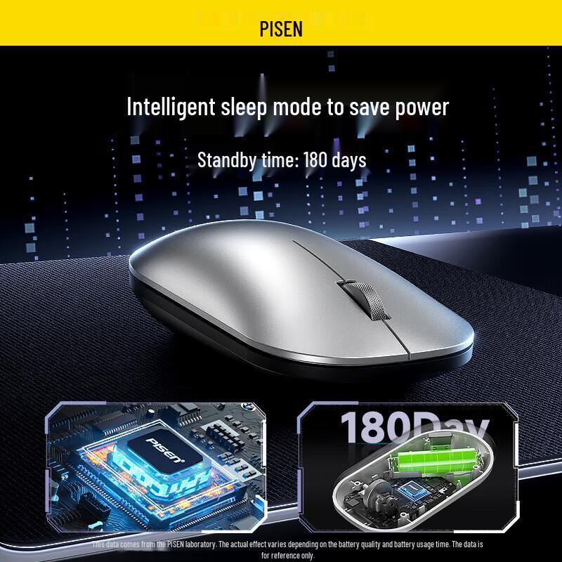 Pisen Dual Mode Wireless Silent Ergonomic Mouse