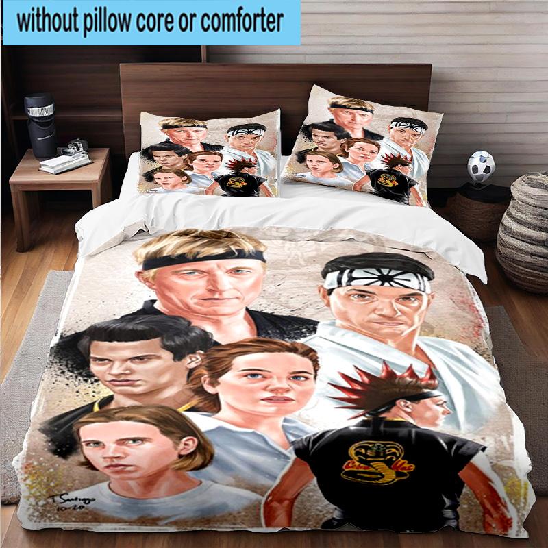 Cobra Movies Of The Fighters 3pcs Bedding,Including 1pc Duvet Cover And 2pcs Pillowcases Perfect for Christmas,Ideal for Bedroom, Dormitory