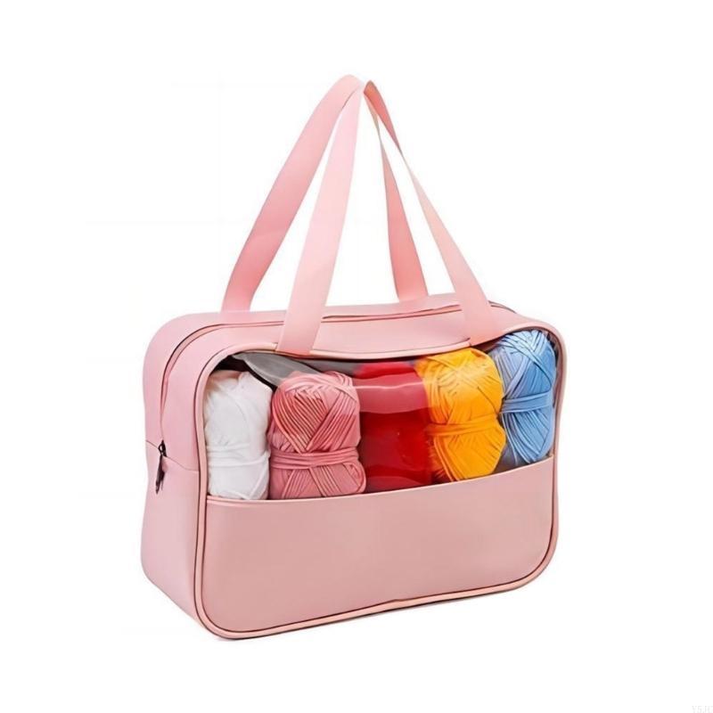 Y5JC Crochet with Yarn Set Crochet Accessories Include Ergonomic Hook Knitting Needle