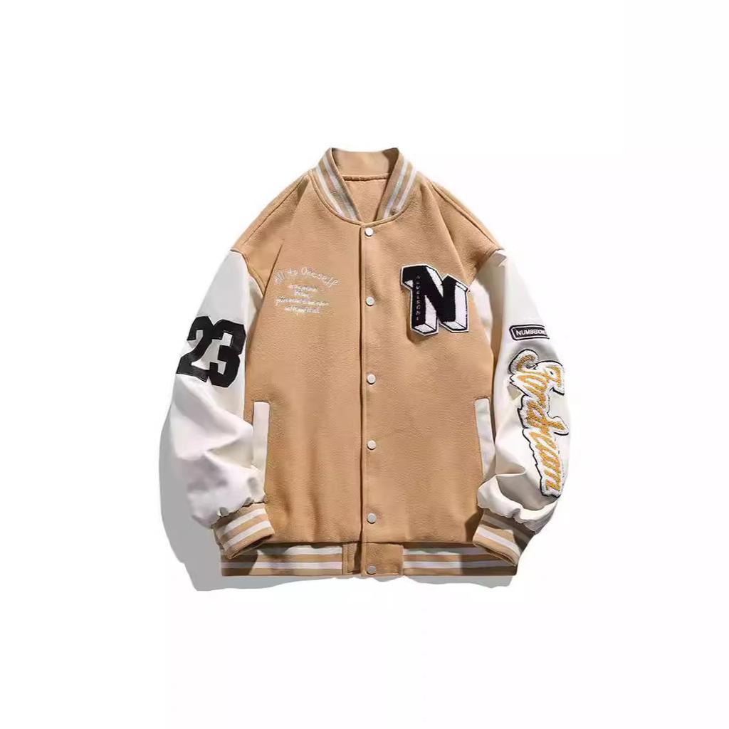 Embroidered Outerwear Men's American Casual Versatile Coat Men's and Women's Couples' Spring and Autumn Jackets Baseball Uniforms