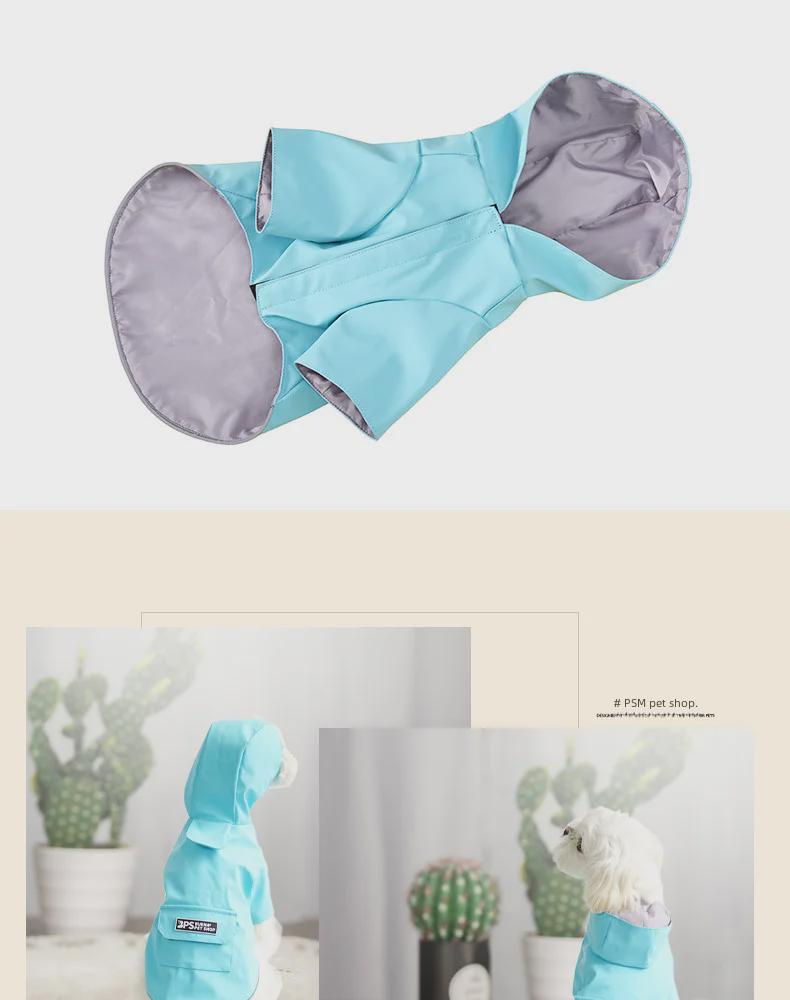 Hooded Waterproof Four-Legged Raincoat for Small Dogs