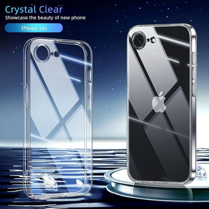 Coque Silicone - BOOLING - pour iPhone 17e - Transparent Souple Anti-Rayures - 2 Verres Trempés