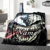Custom Name Venom Vs Spiderman Urban Battle Party Blanket For Couch Bed Plush Cozy Fuzzy Blanket Super Soft Warm Blankets For Fall And Winter 0916177