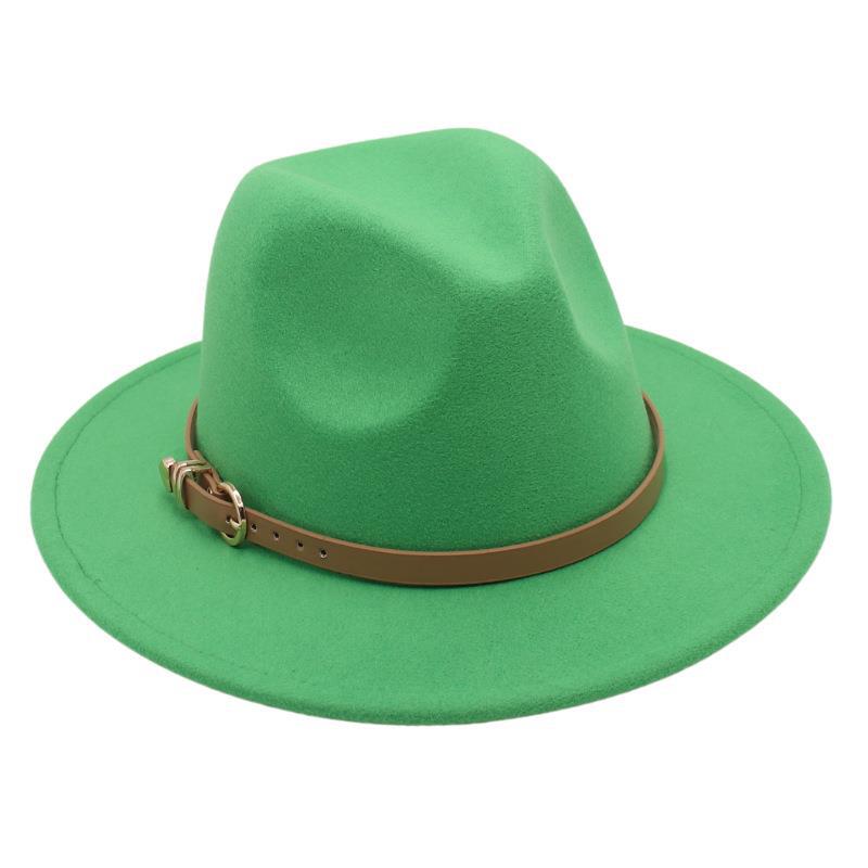 Europe And The United States New Top Hat British Party Jazz Hat Fedora Foreign Trade Woolen Felt Hat Big Brim Trendy Hat