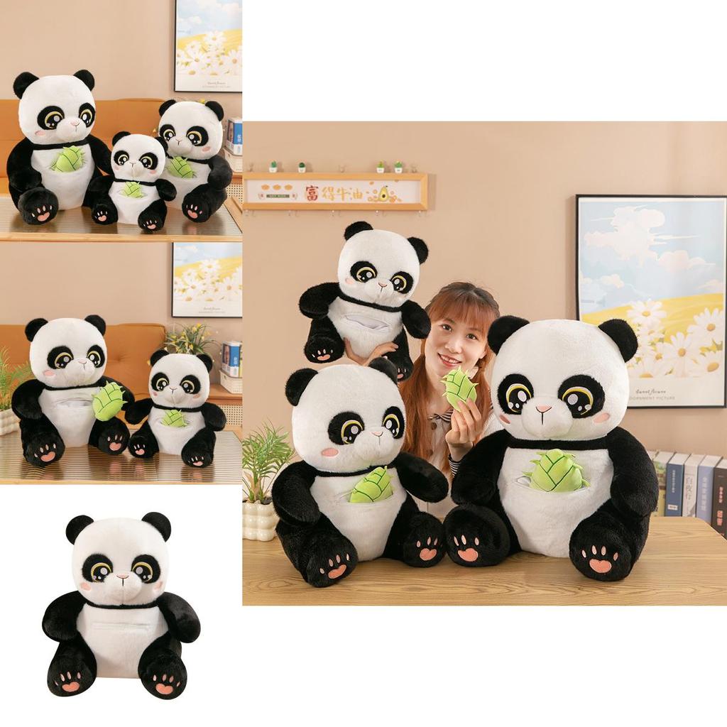 Entzückendes 30cm 40cm 50cm Niedliches Bambus haltendes Panda Plüschtier Weiches Stofftier Geschenk
