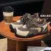 Retro leather platform mesh German training shoes women's 2025 autumn new versatile casual non-slip sports Forrest Gump shoes
