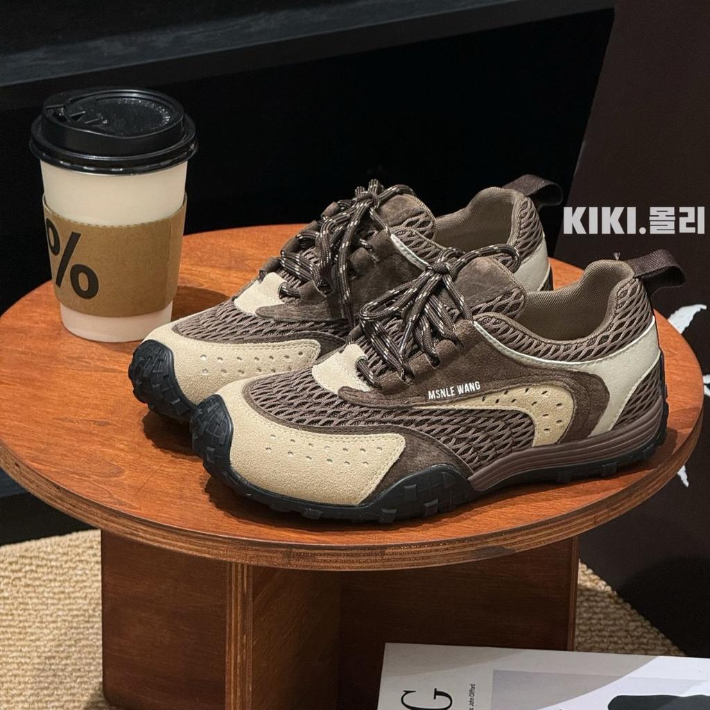 Retro leather platform mesh German training shoes women's 2025 autumn new versatile casual non-slip sports Forrest Gump shoes