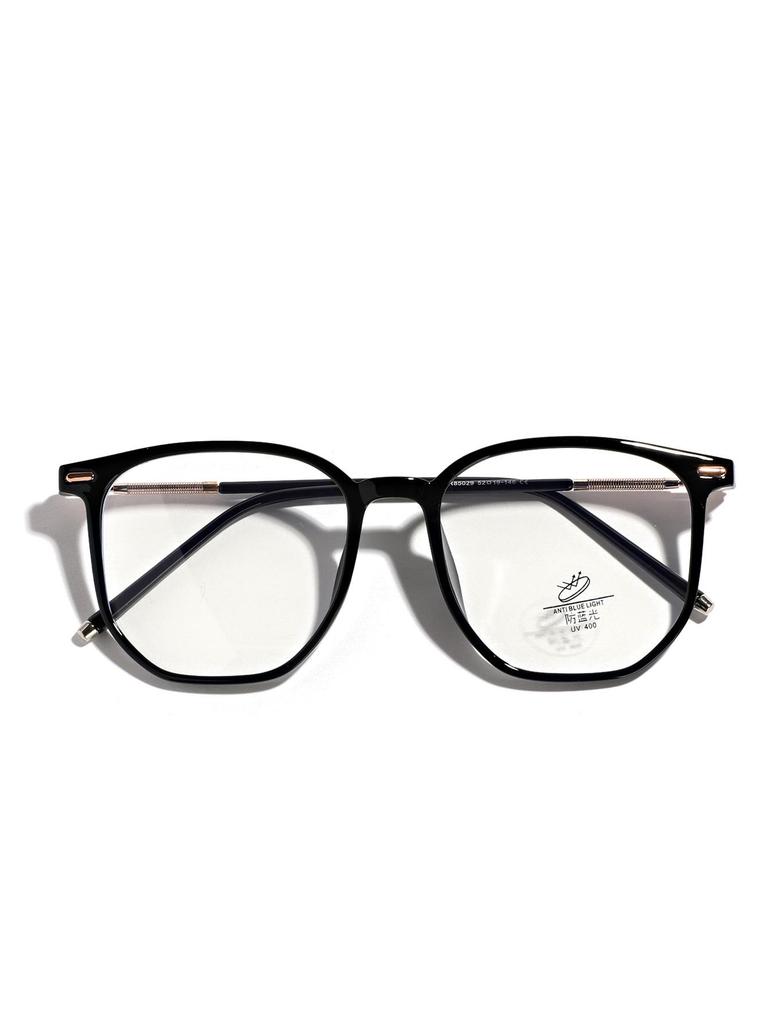 Xunge Retro Tea-Colored Flat Lens Glasses for Women