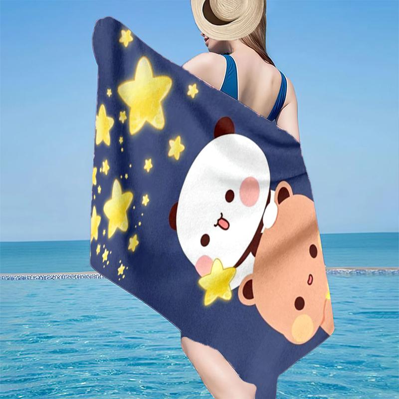 Bobo Dudu In Love Beach Towel, Super Soft Microfiber, Gift for Her/Him, Birthday, for Pool, Beach, Travel, Home Decor Fan gifts