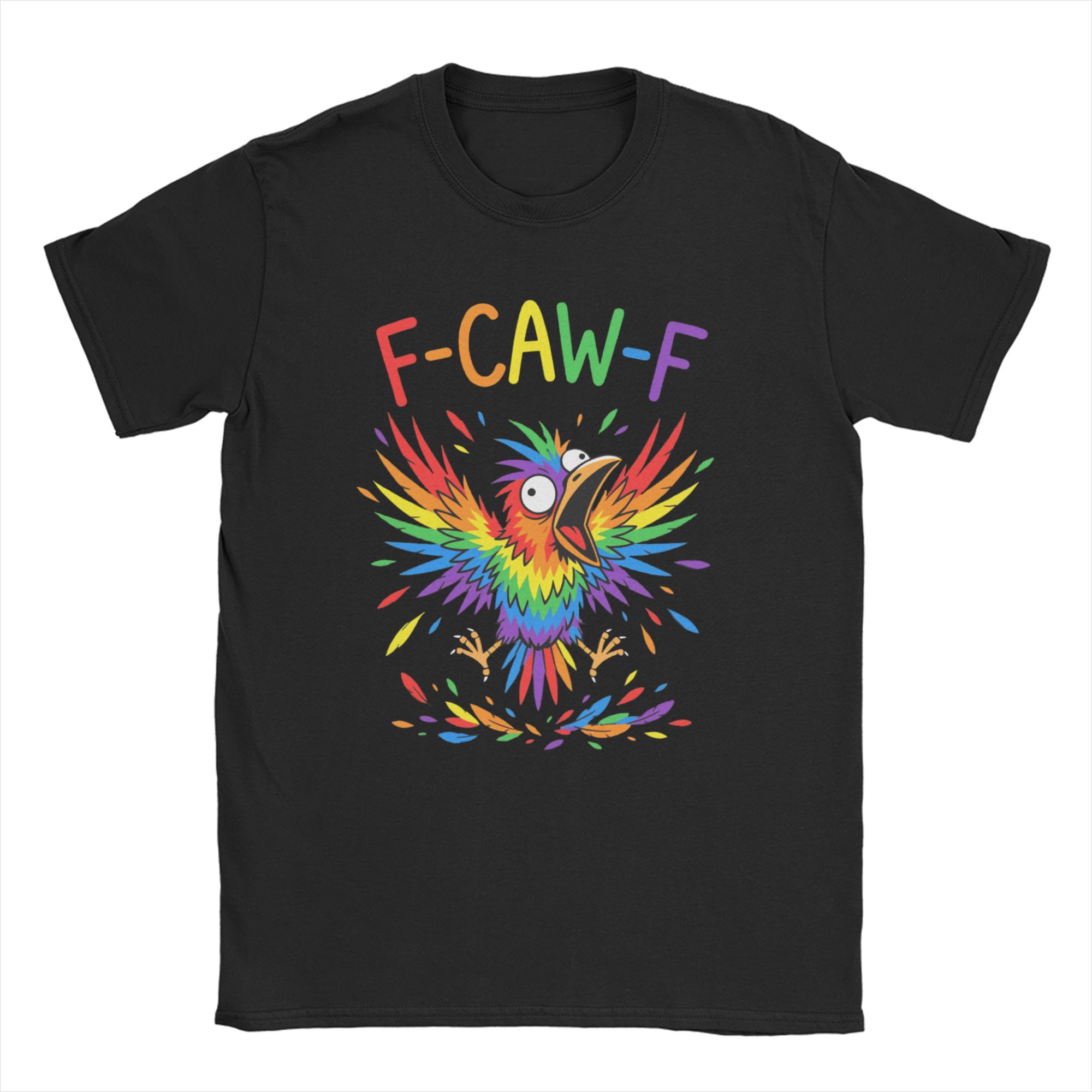 

F Caw F Rooster Funny Bird Fcawf Chicken Cotton T Shirt Couple Summer Basic T Shirts O Neck Leisure Tees Oversized Clothes 5XL різнокольоровий