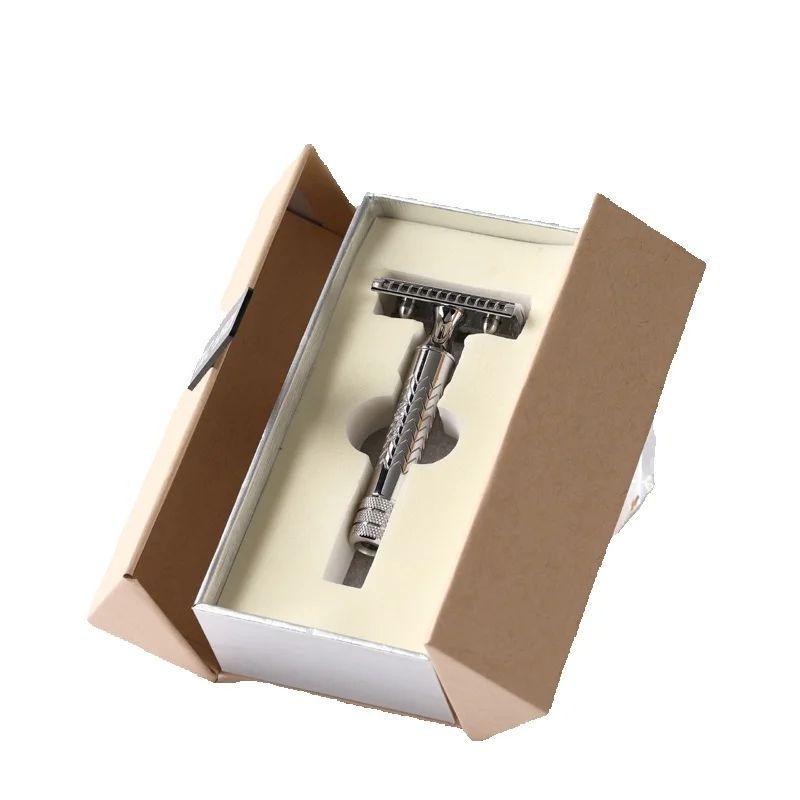 Yaqi CASTOR Stainless Steel Safety Razor 0.45mm Blade Gap 79MM Length And 13MM Dameter Handle For The Ideal Choice Shaving
