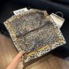 Lao Qian Feng Coffee Color Cashew Nut Silk Scarf Headscarf Versatile Neck Square Scarf Premium Sense Female Foreign Style Decorative Scarf Scarf