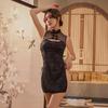 Alluring Cheongsam Lingerie Set: Retro, Lace-Up, Side-Slit Role-Play Outfit
