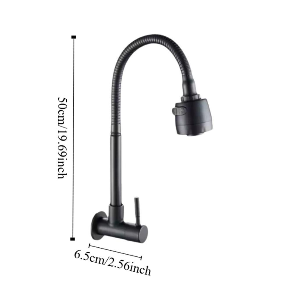 Rotatable Flexible Hose Kitchen Faucet Stainless Steel Water Tap Nozzle Washbasin