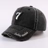 Korean version of heavy industry washed baseball cap spring and summer versatile hole old wide brim show face small washed cap