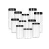 Black Lid Wide Mouth PET Food Jar for Snacks, Nuts, Grains, and Honey.