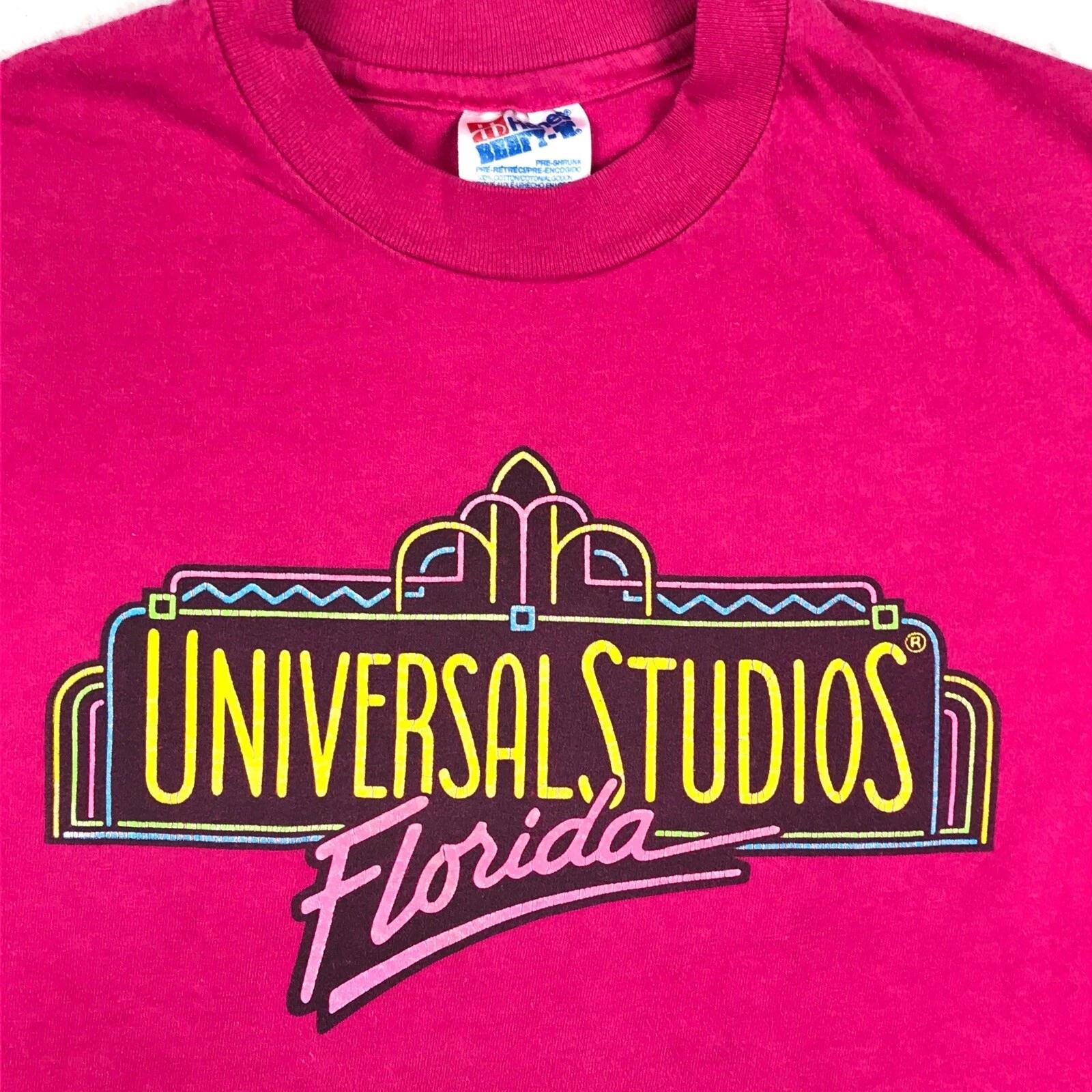 

винтажная футболка 90-х UNIVERSAL STUDIOS FLORIDA РАЗМЕР M пляжная одинарный шов L