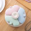 New Wheat Straw Rotating Seasoning Jar Three-in-one Combination Set Kitchen Supplies Salt Storage Bottle